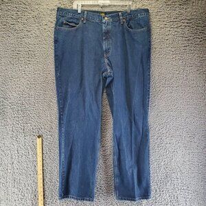 Lee Jeans Mens 42x32 Blue Relaxed Fit Cotton Denim Classic Style